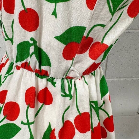 Womens Vintage 70s 80s Jenni Cherry Print Sun Dress Size Small - Picture 6 of 11